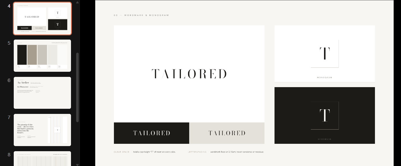 Brand guidelines showcase